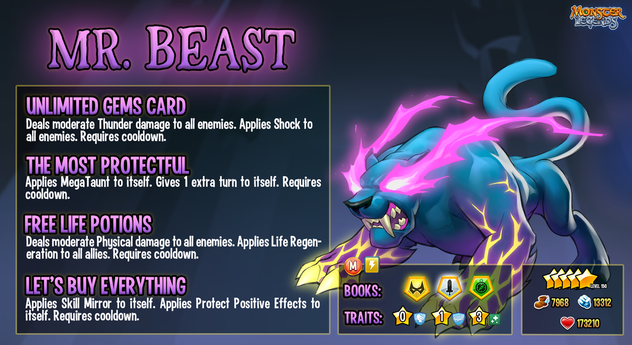 New Monster In The Legends Pass Mr Beast Socialpoint Forums
